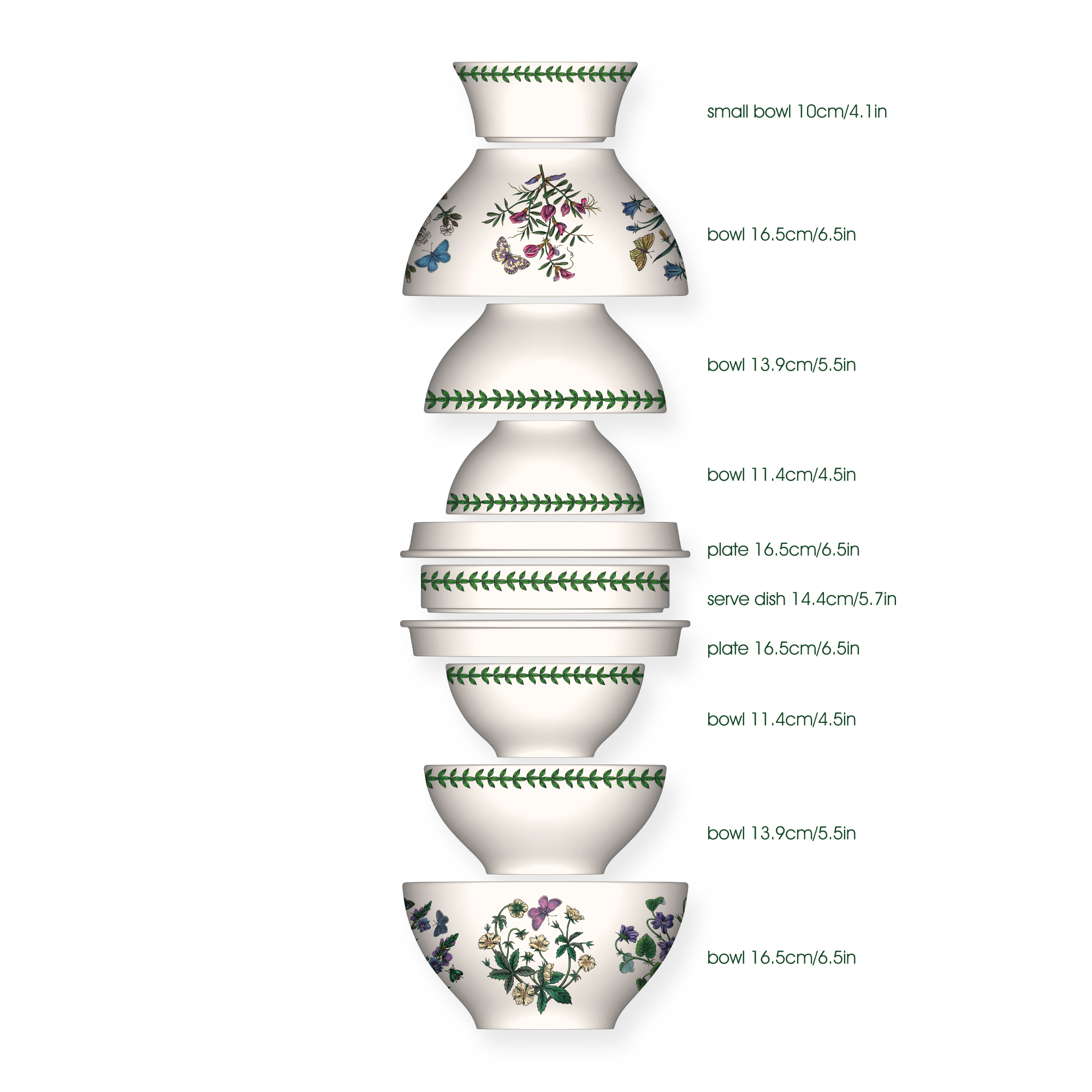 Botanic Garden 10 Piece Bowl Set image number null
